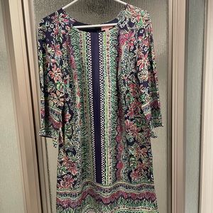Lilly Pulitzer Rylee Silk Shift Dress, Not Too Catty print, size 10, NWOT.